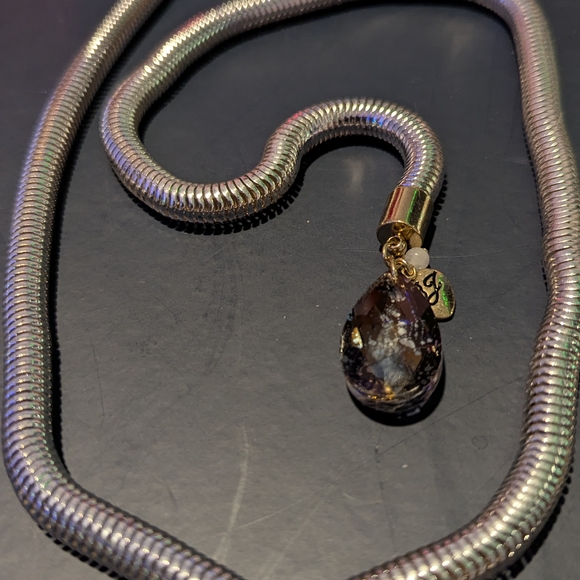 Gold and Silver Dragon Necklace - Picture 6 of 8